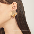 Mode Persönlichkeit trendige weibliche Geschäft Ohrringe, wilde geometrische Elemente Spiegel rund Ohrringe